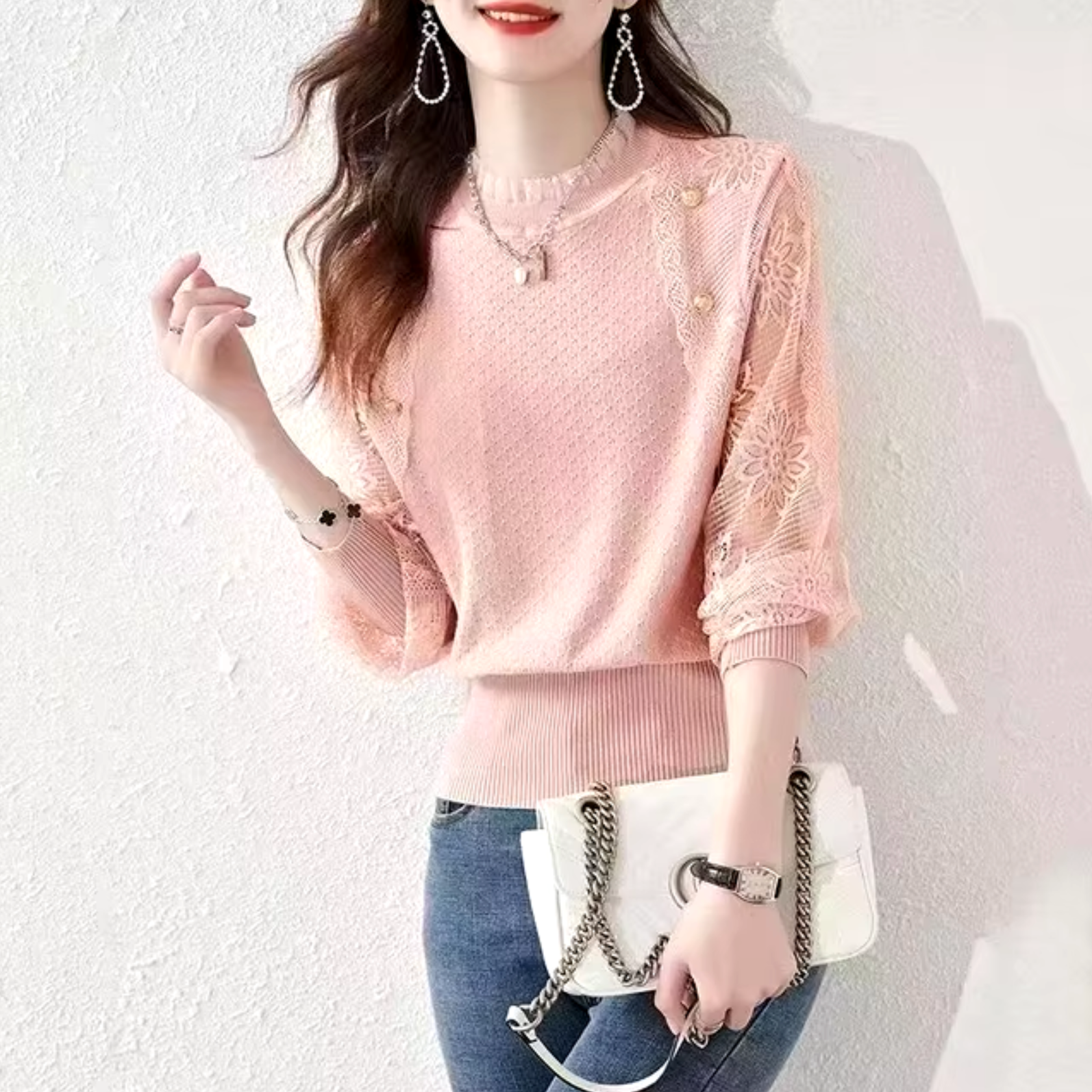 Bianca – Bluse mit Spitzenärmeln 3