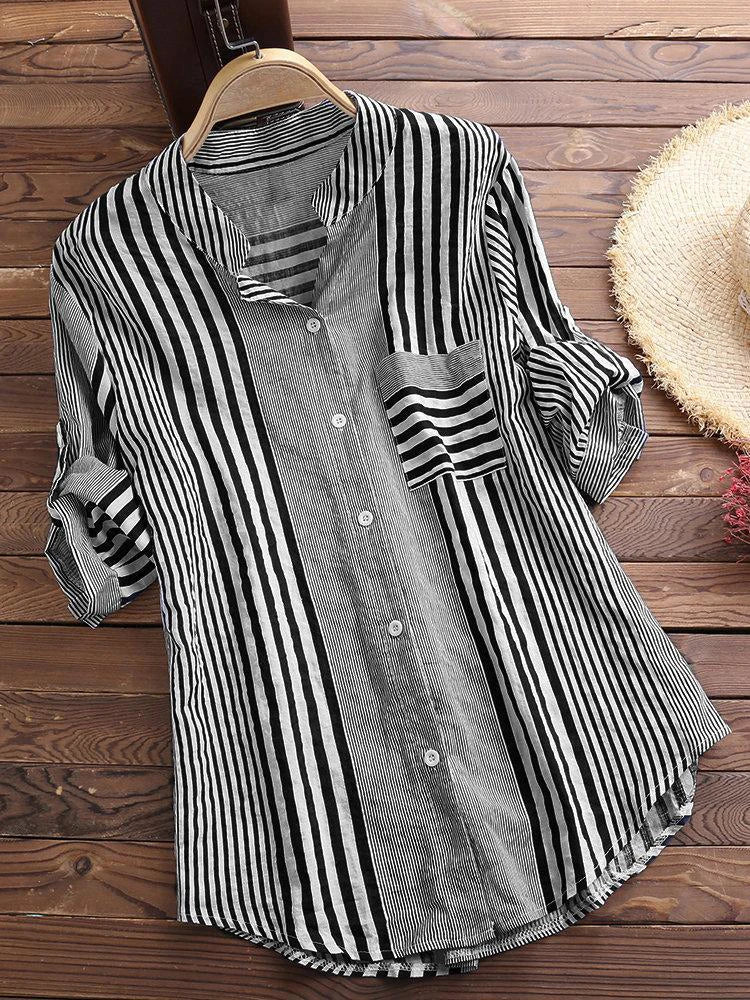 Blanca- Lässige Blusen mit Button-Down-Kragen Schwarz