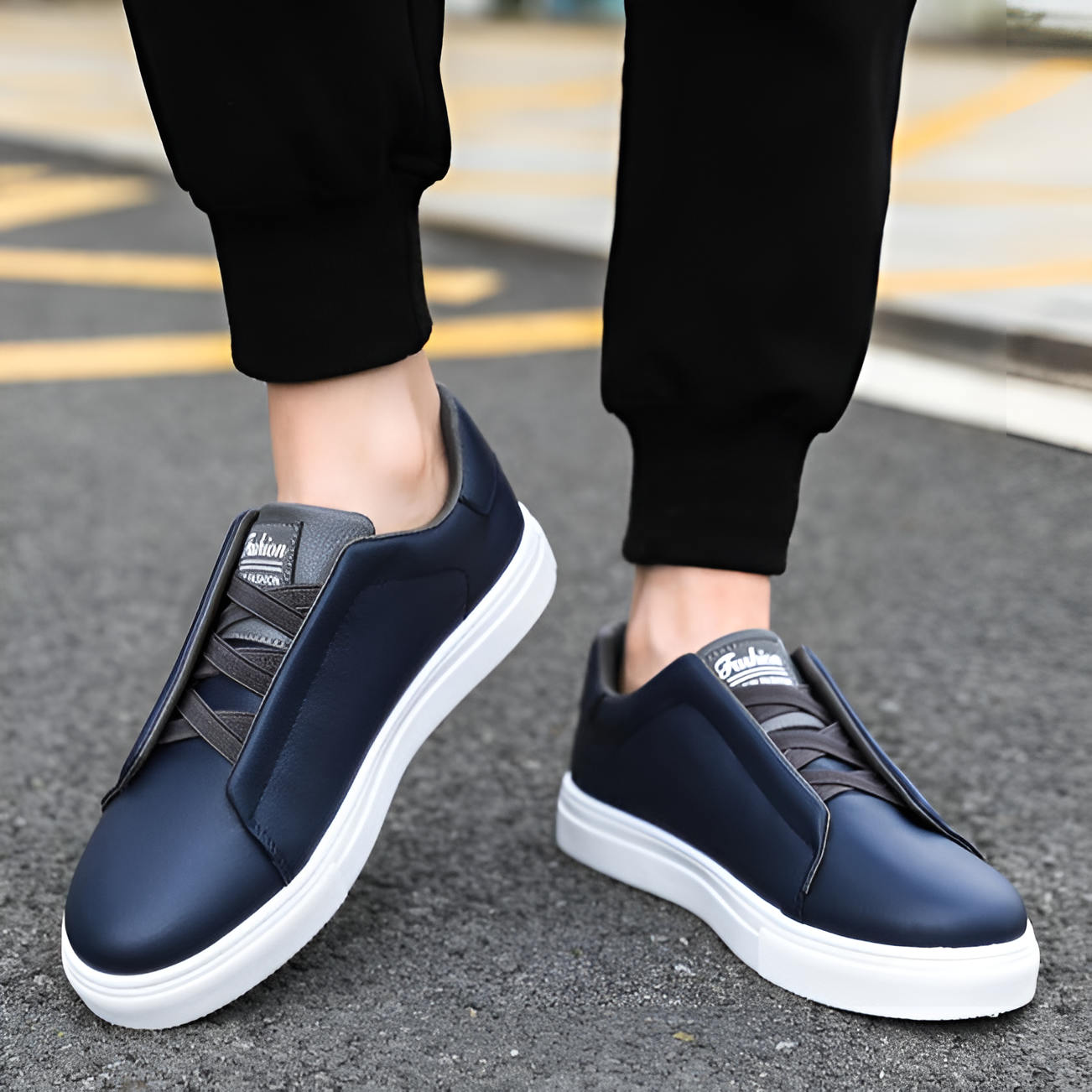 Gregor – Herren Sneaker Leder Klassisch Bequem Alltagsschuh