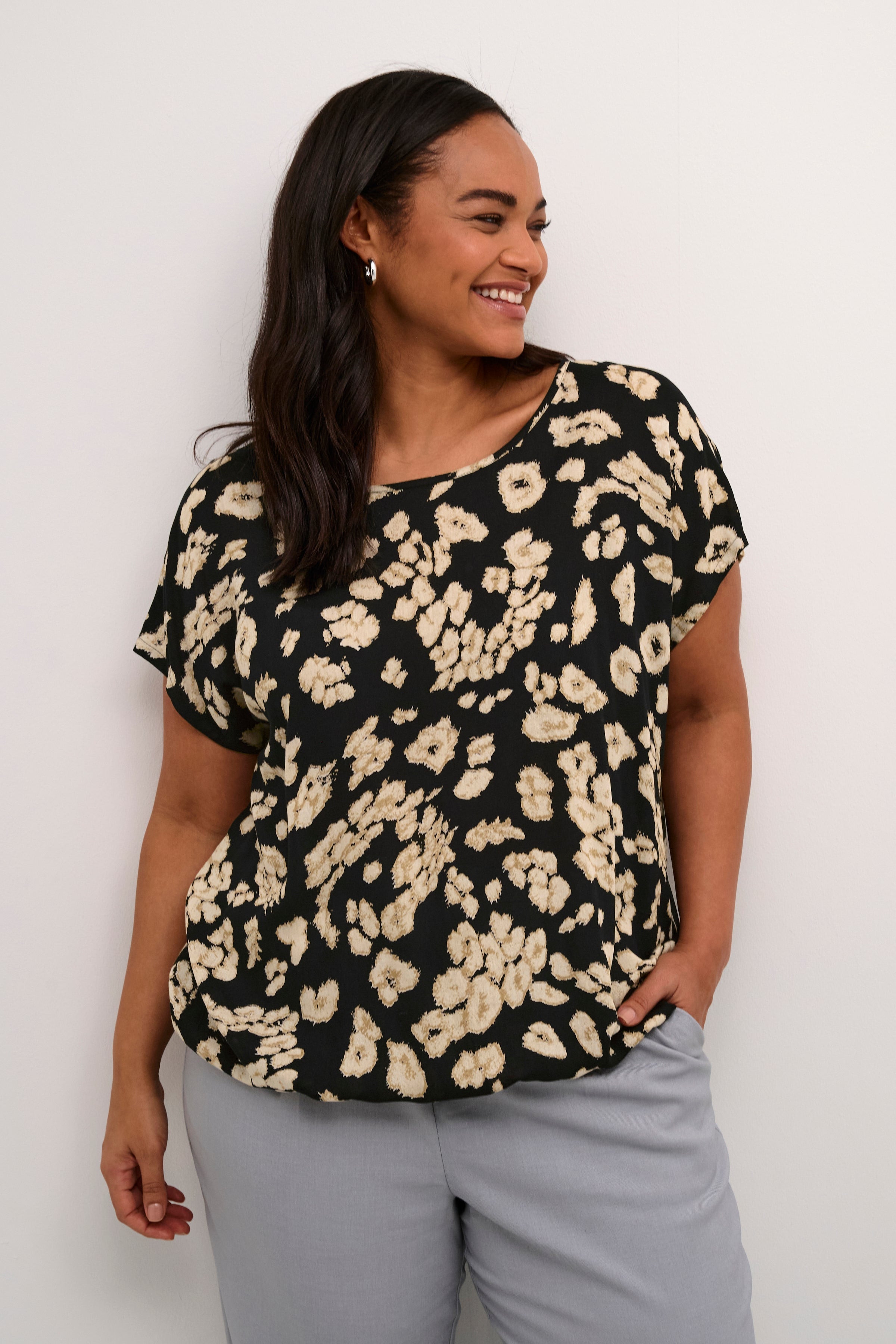 Bodil - Bluse KCbella Stanley Leo schwarz 2