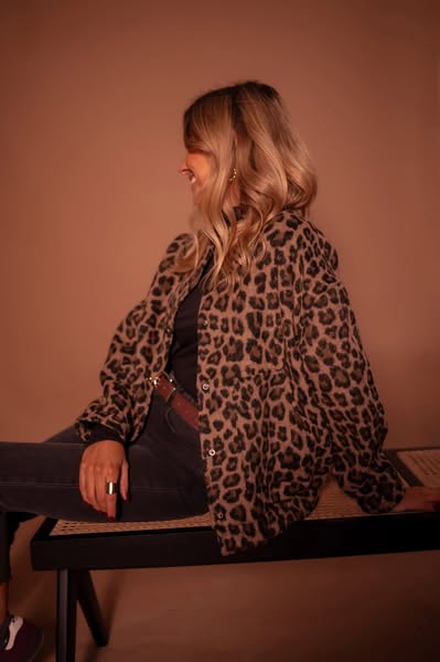 Yasin – Modische Bomberjacke Mit Leopardenmuster