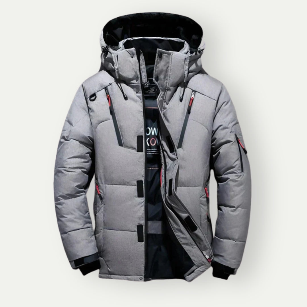 Bonifaz – Leichte Winter Daunenjacke für Herren Grau