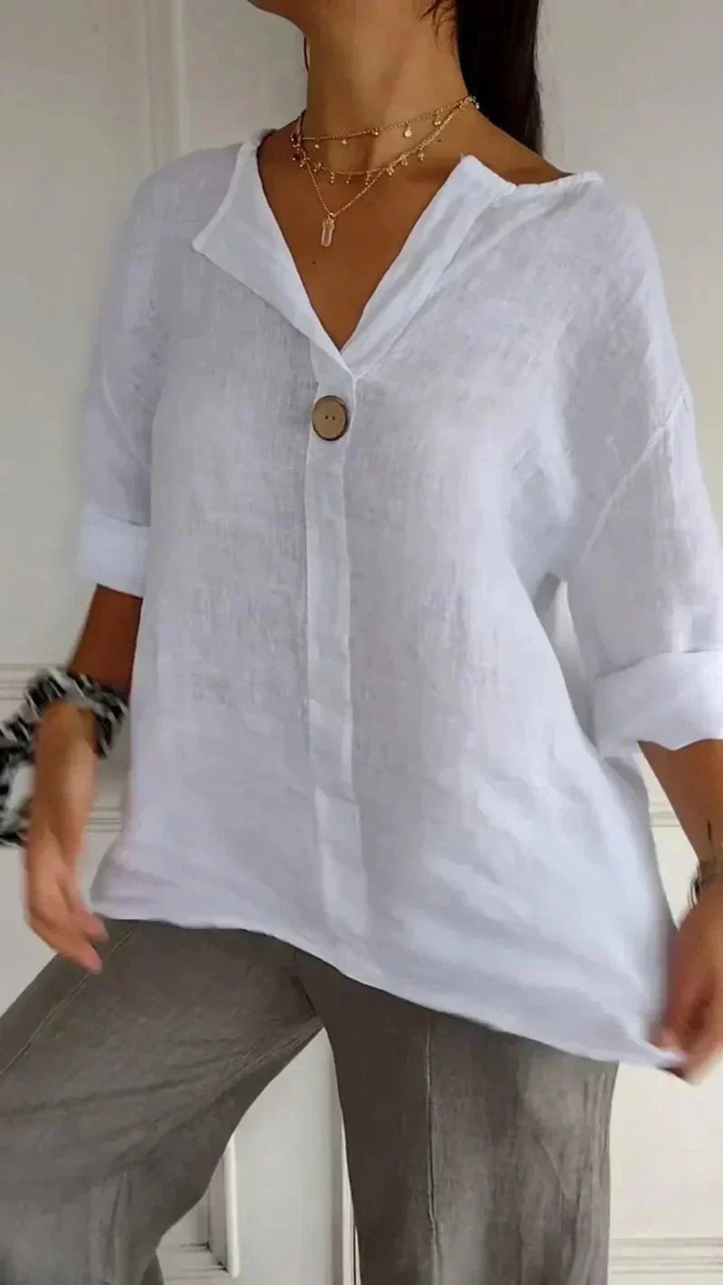 Bronwen- Chique Komfort Bluse Weiß