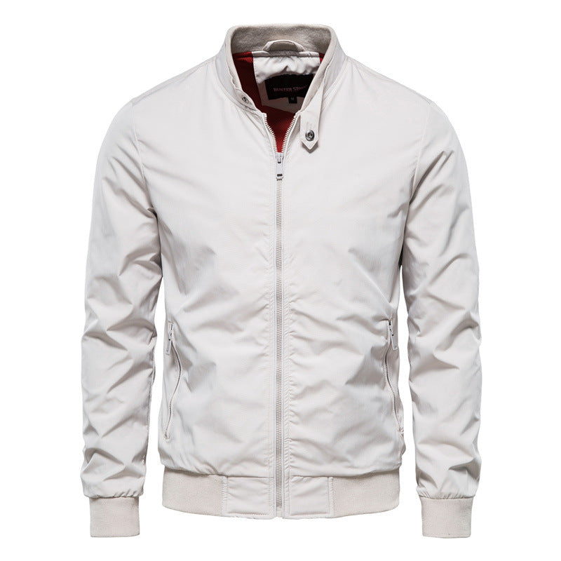 Bruno – Herren Stehkragen-Mid-Season-Jacke Weiß