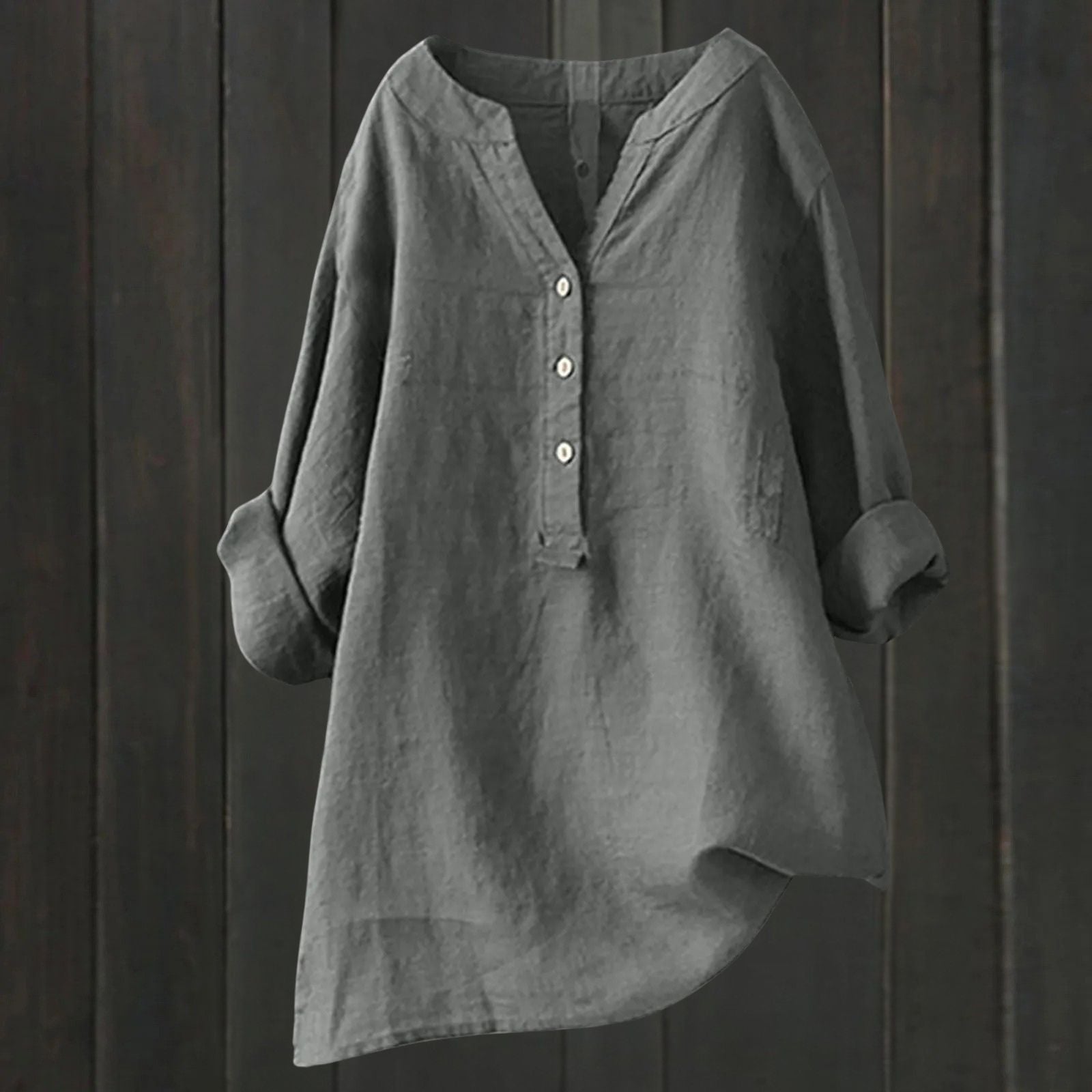 Brygida- Schicke Moderne Bluse Hellgrau