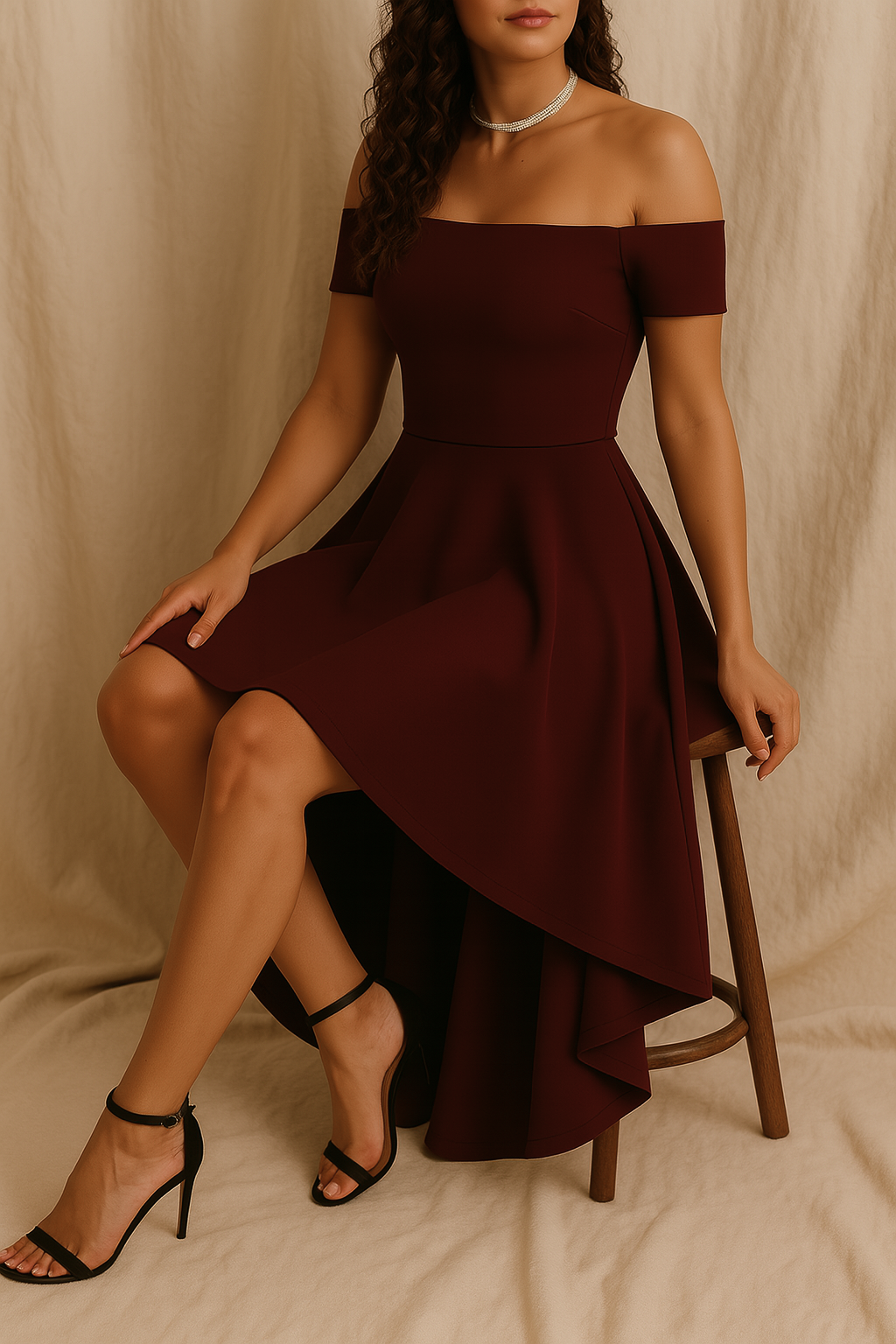 Jolene - Elegantes schulterfreies Kleid