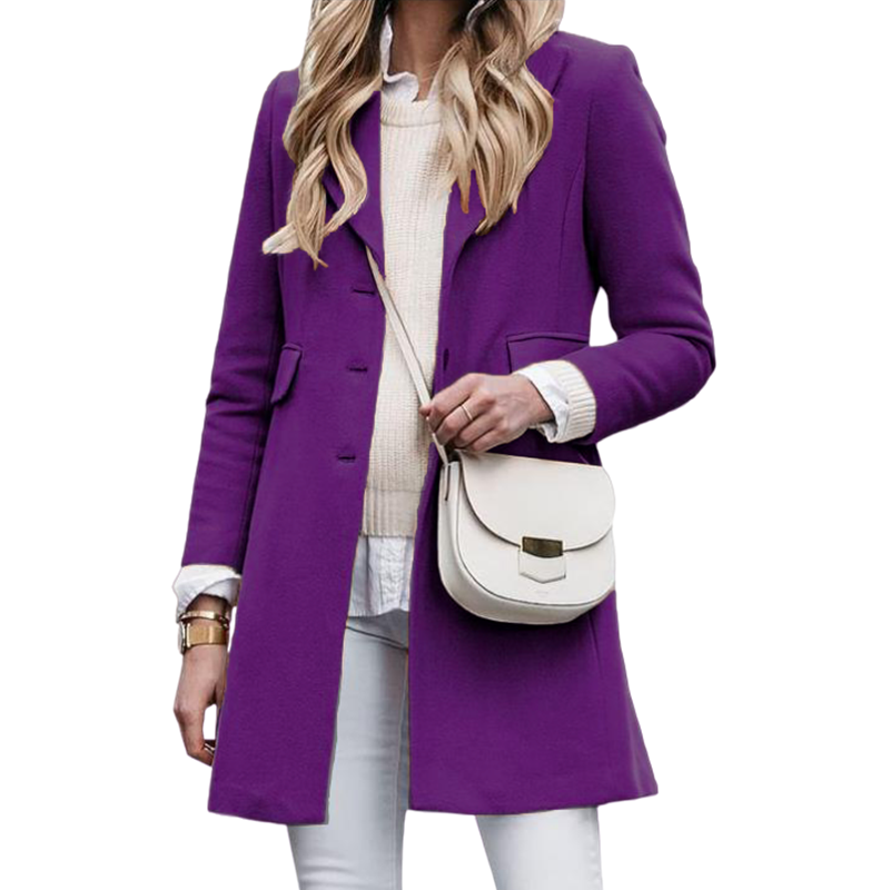 Ivonne - Eleganter Wollmantel für Damen im Herbst