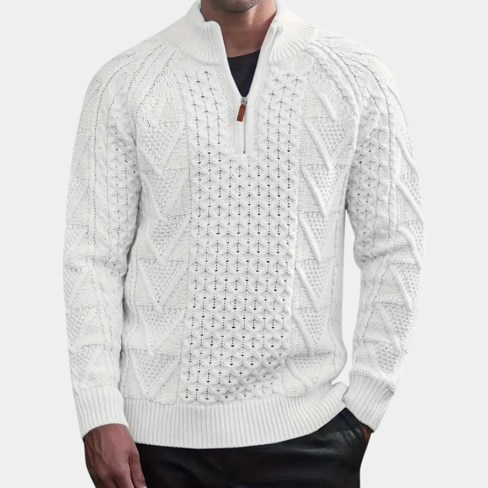 Torben – Elegante Herrenstrickjacke mit Reißverschluss