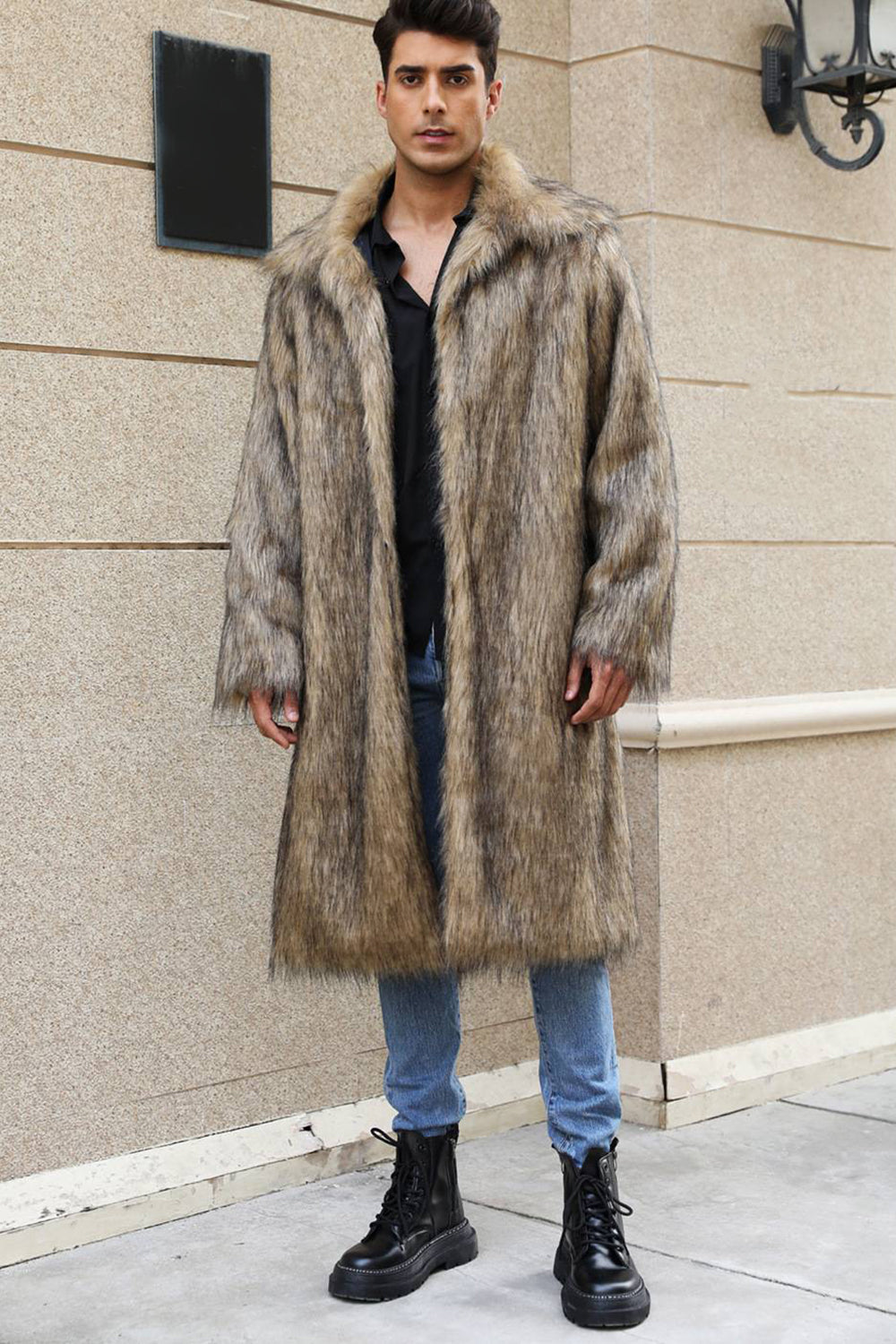 Johannes - Lange Fell-Winterjacke für Herren