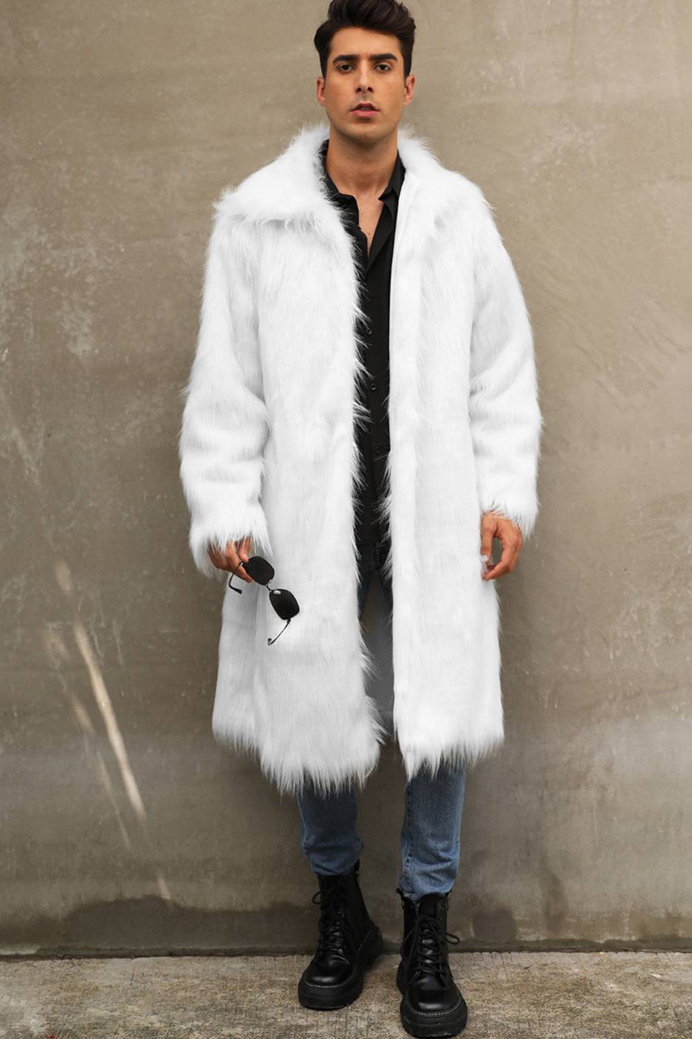 Johannes - Lange Fell-Winterjacke für Herren
