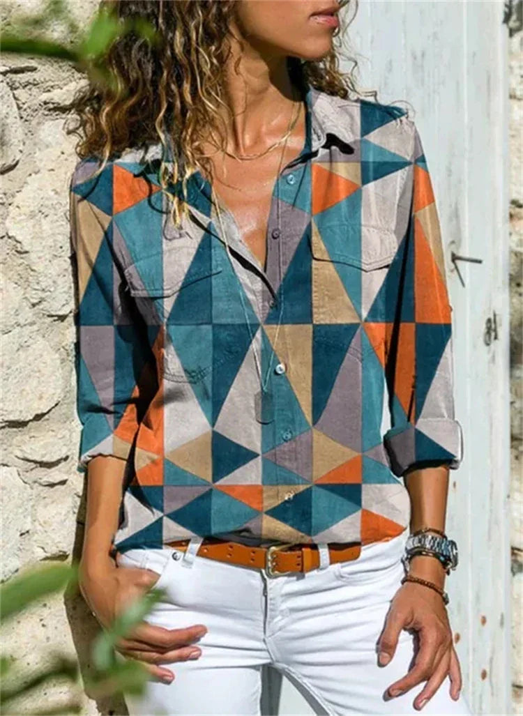 Carola- Damen Sommerblusen Orange 1