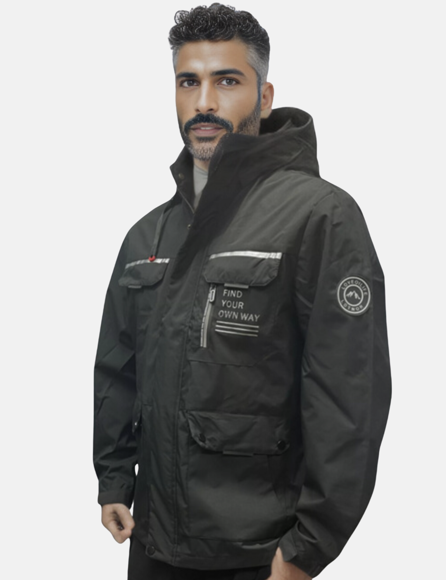 Casiano - Herren Winterjacke Wasserdicht Mit Kapuze Dunkelgrün