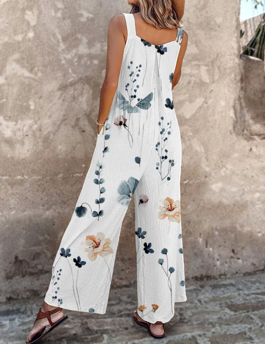 Catrin - Ärmelloser Jumpsuit Weiß 3
