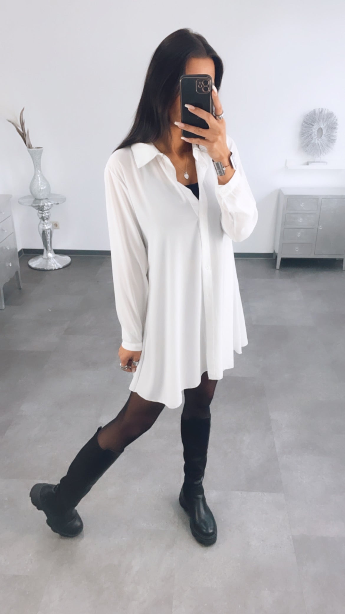 Catriona - Basic dünne Long Bluse  3