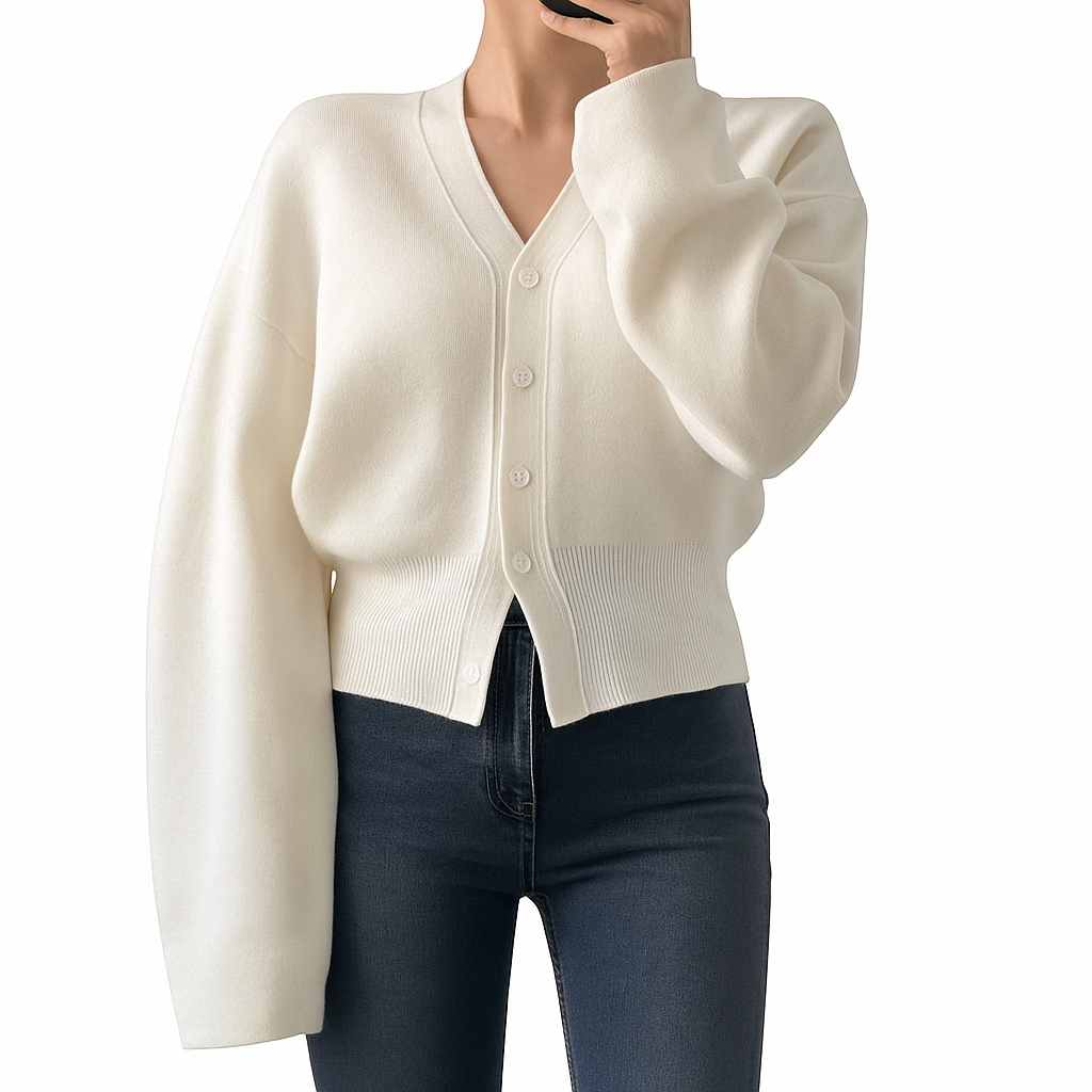 Felicitas - Klassischer leger gestrickter Cardigan Damen