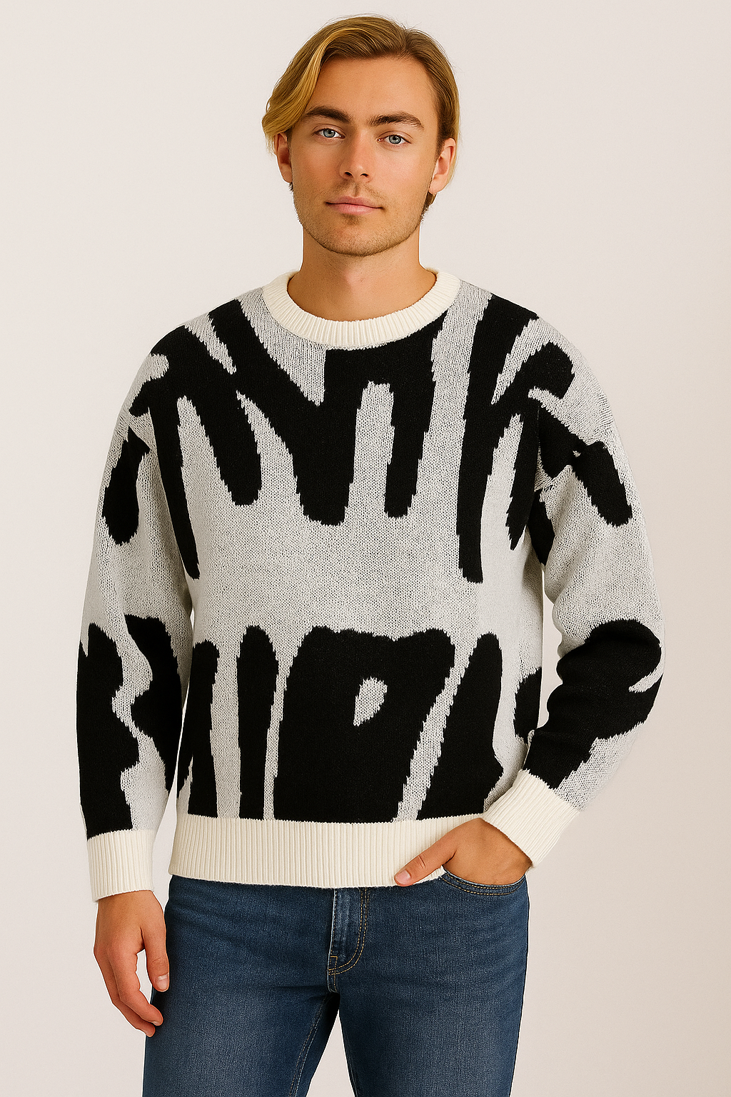 Julius - Lässiger Herren-Strickpullover mit langen Ärmeln