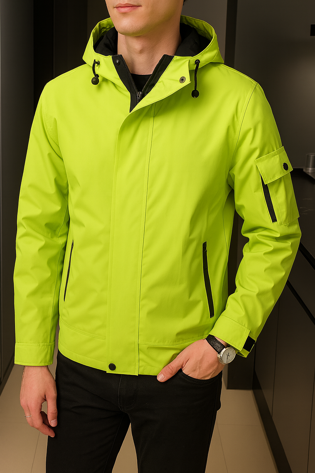 Alexander – Herren Kapuzenjacke mit Praktischen Taschen