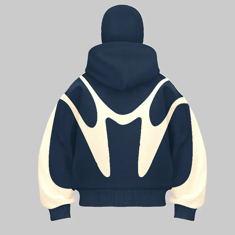 Christian - Hoodie Balaclava Herren Mutiger Stil Streetwear Blau 