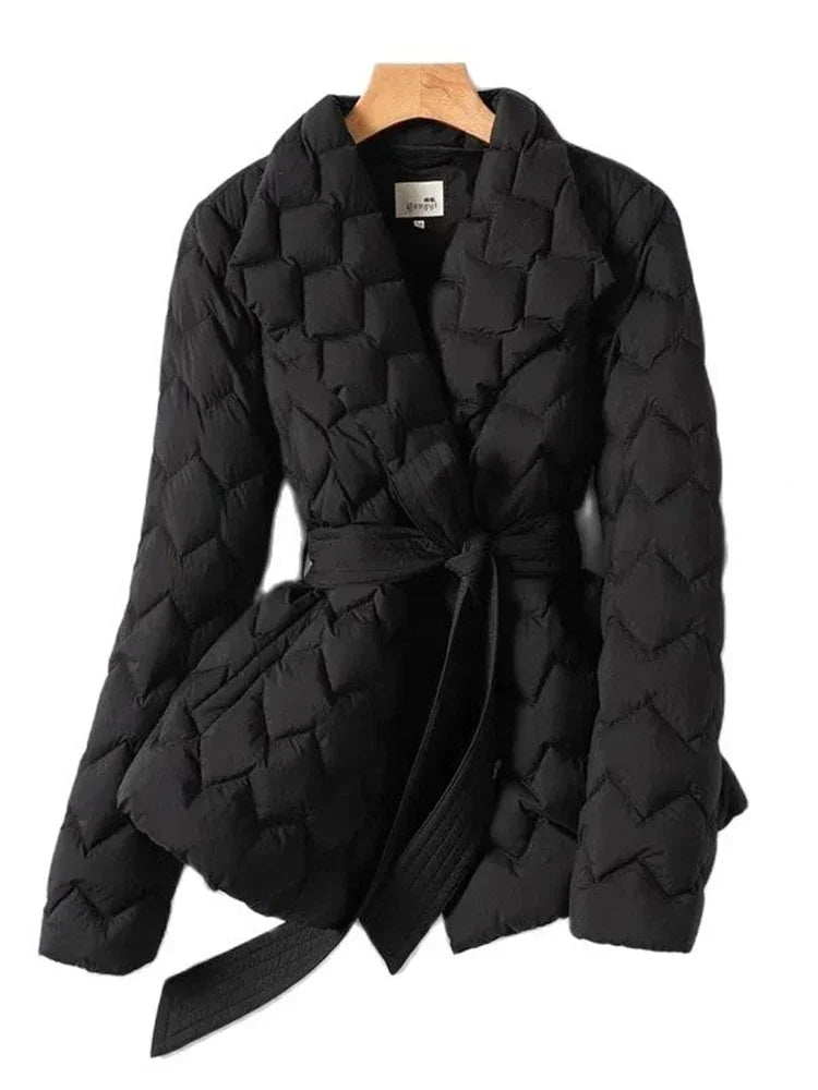 Cillyanne - Warme Daunenjacke für Damen Schwarz