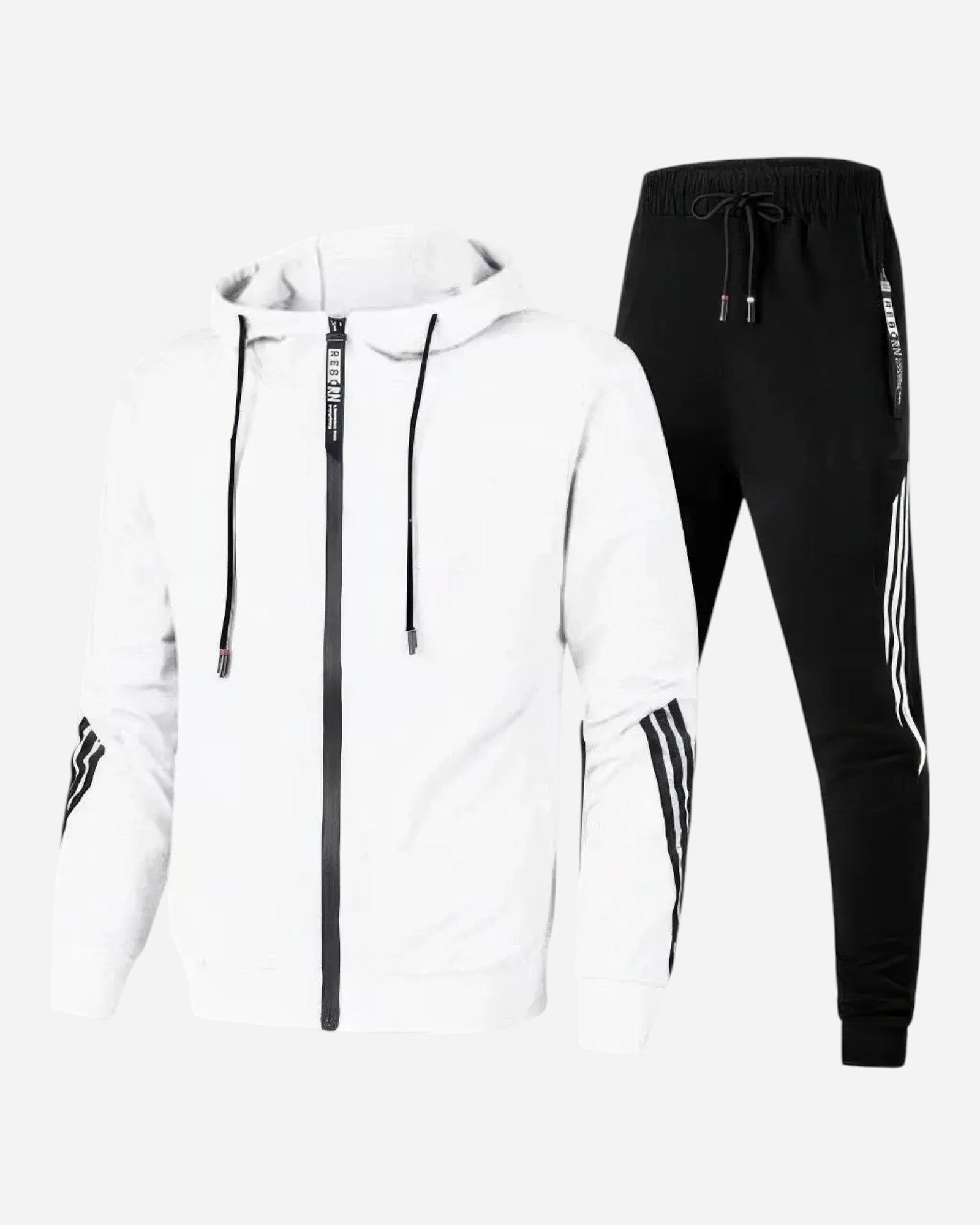 Clemens - Herren Baumwolle Trainingsanzug Jogging Set Komfort Weiß
