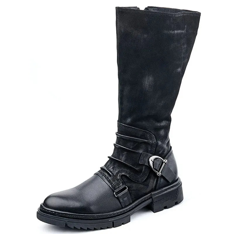Cornelius - Herren Winter Hochstiefel Elegant Warm Bequem Schwarz