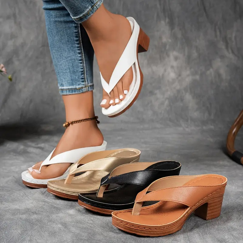 Cyra - Orthopädische Slipper mit Absatz Weiß 2
