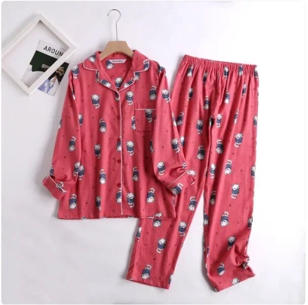 Roxana - Bequemes Damen Pyjama-Set mit lebendigen Mustern