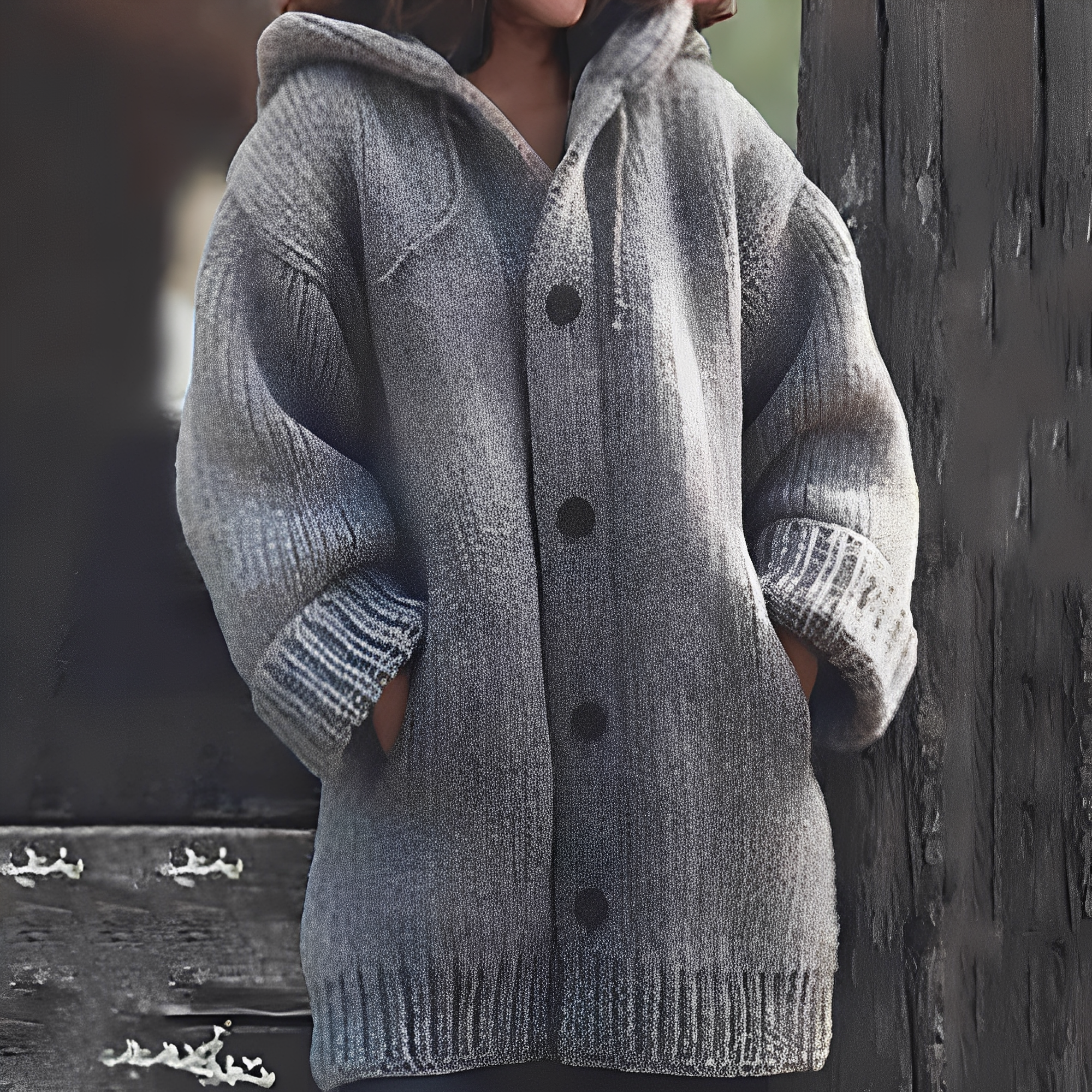 Dagmar - Bequeme Kapuzen-Strickjacke für Damen Steuern.