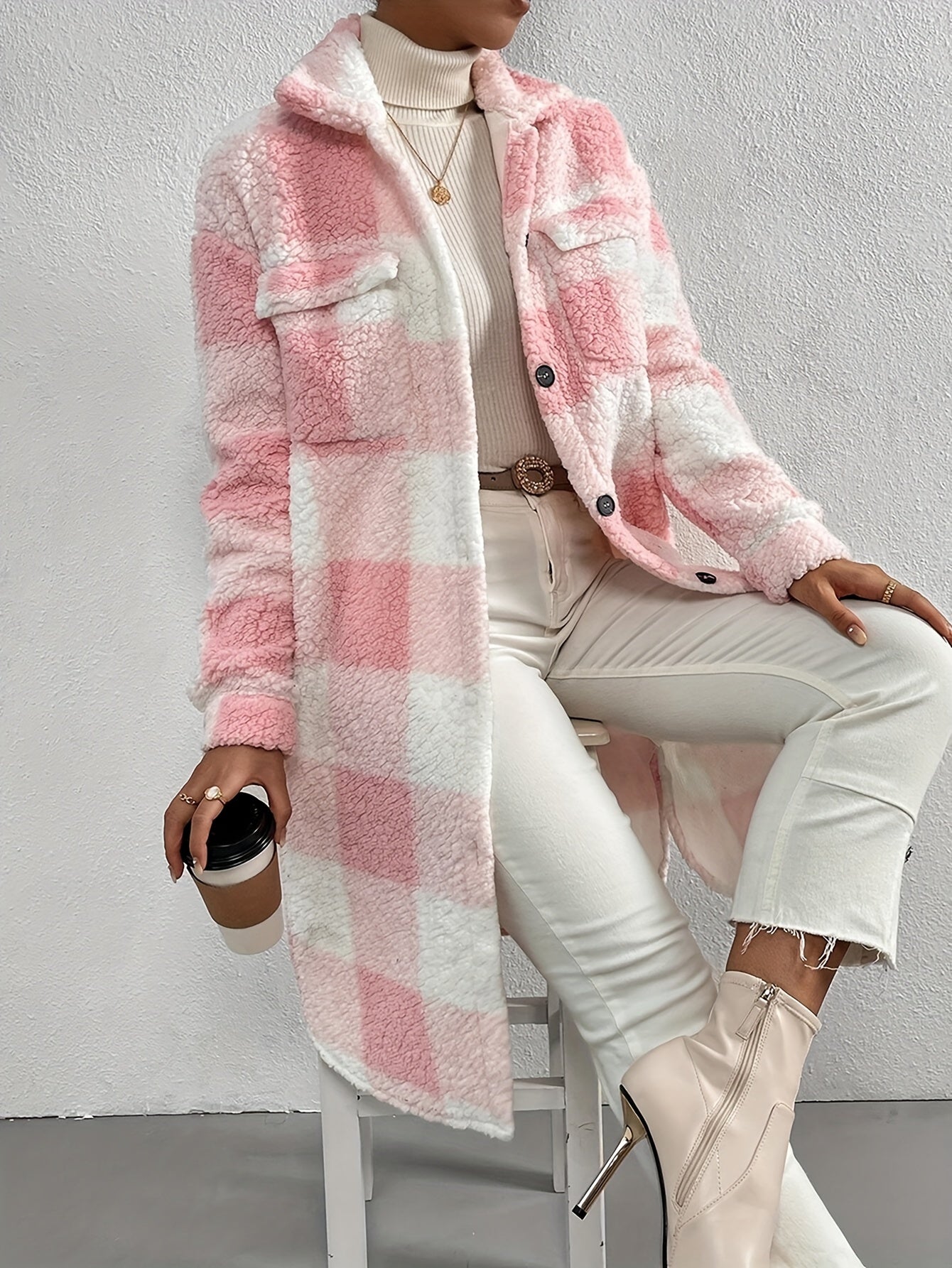 Marlies - Oversize Teddy Mantel Damen Warm Winter