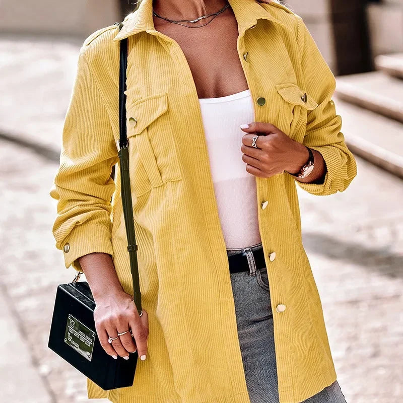 Antonia – Stilvolle Jacke Mit Knopfverschluss Und Taschen