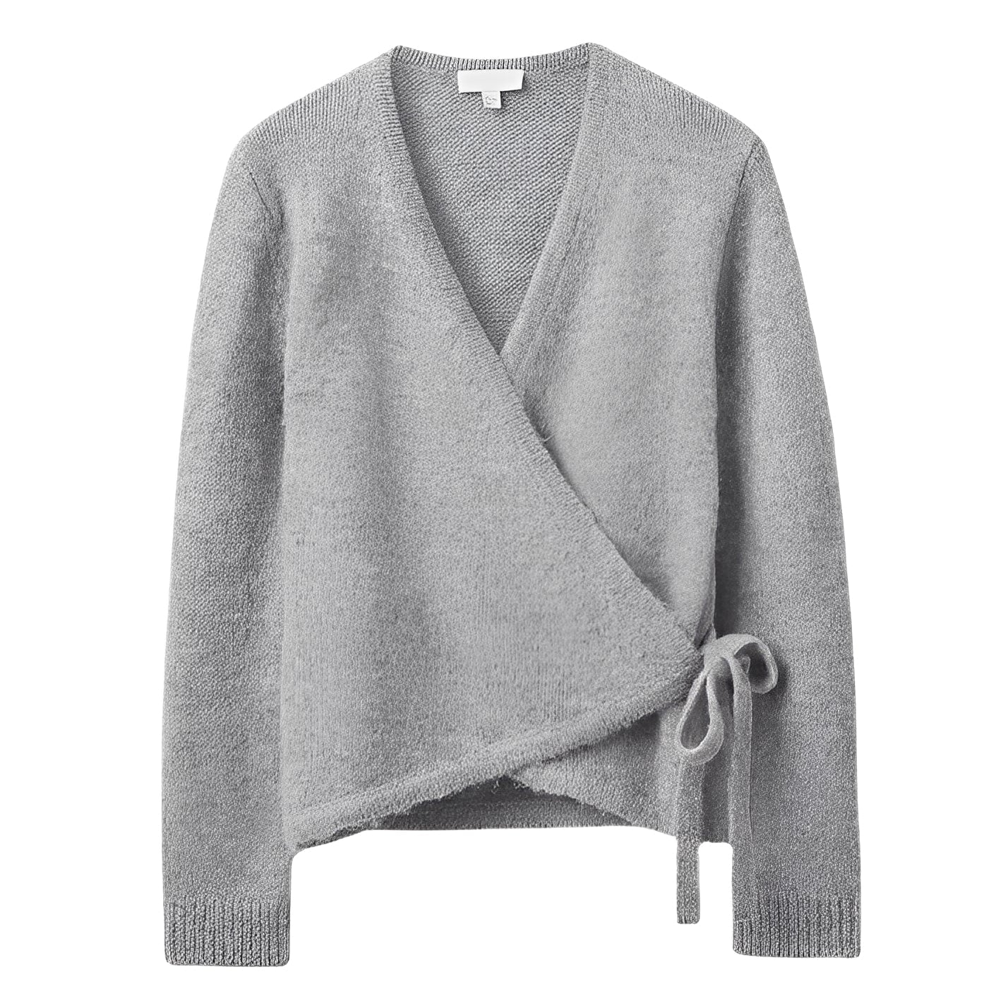 Daniela - Modischer einseitig geschnittener Damenpullover Grau