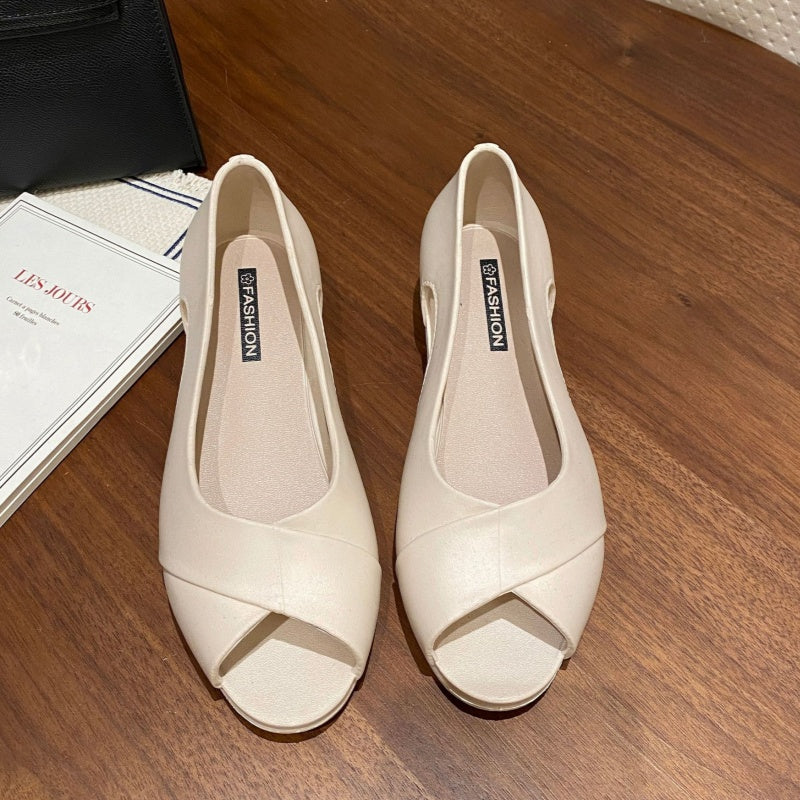 Daniela – Cut-Out Schuhe mit hohem Absatz Aprikose