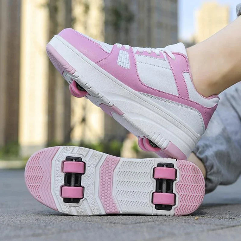 Danka – Kinder Rollschuhe mit 4 Rädern & Style Rosa