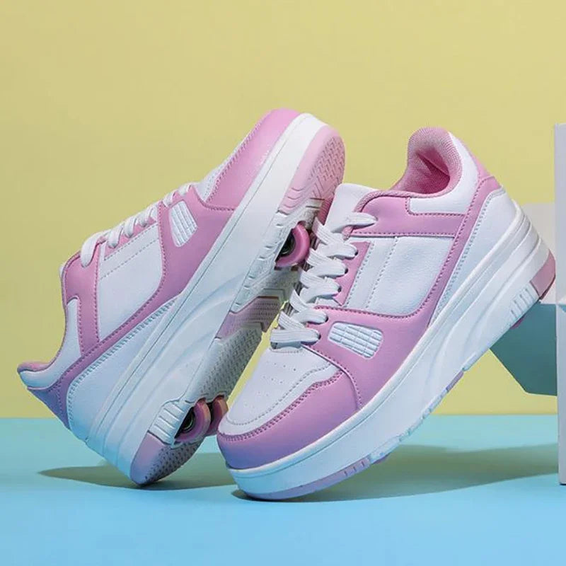 Danka – Kinder Rollschuhe mit 4 Rädern & Style Rosa 2