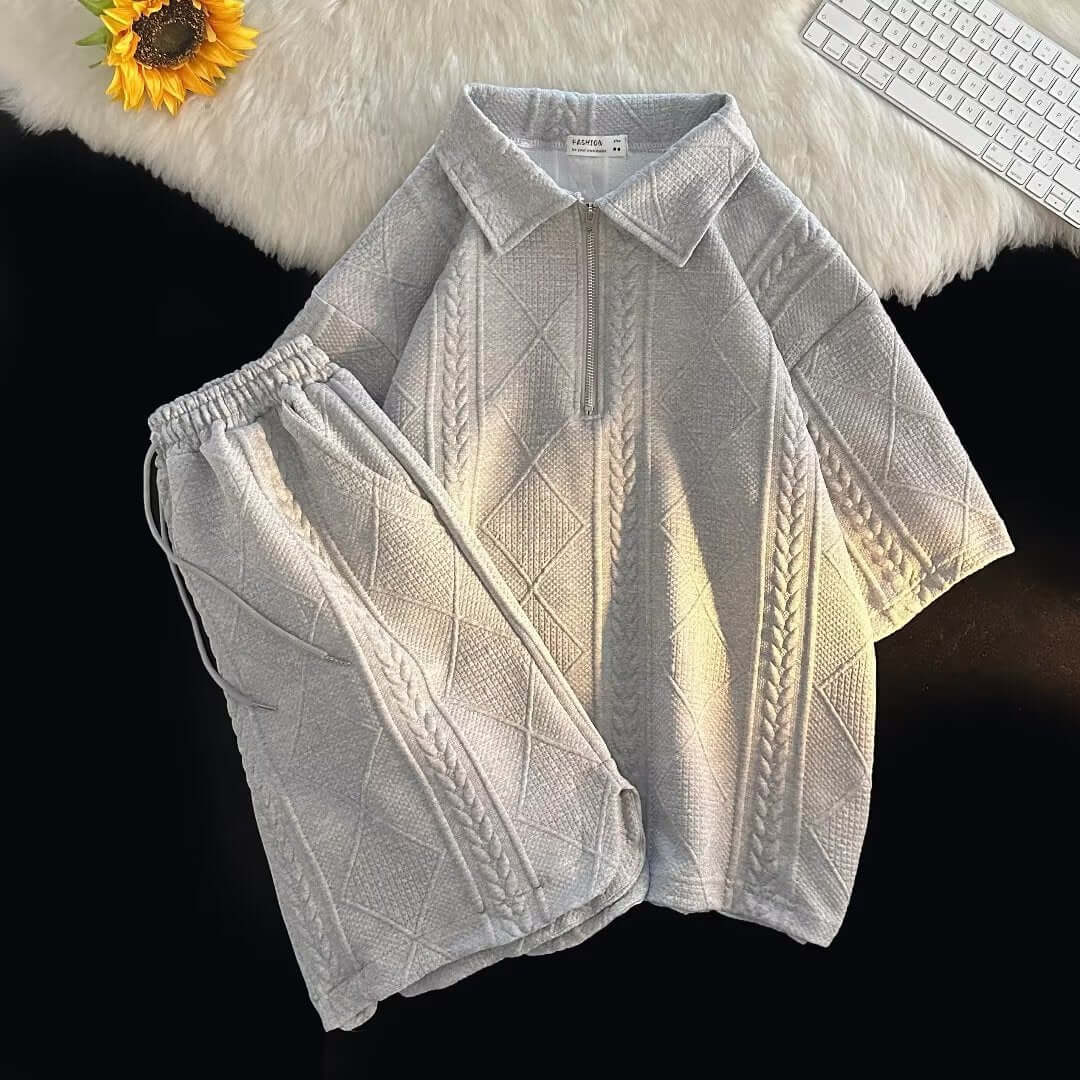 Dominic – Herren Anzug Sommer Locker Kurzarm Bequem Modern 6