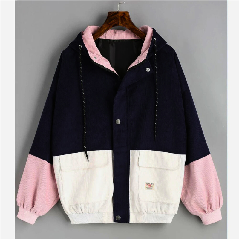 Dreifarbige Cordjacke 4
