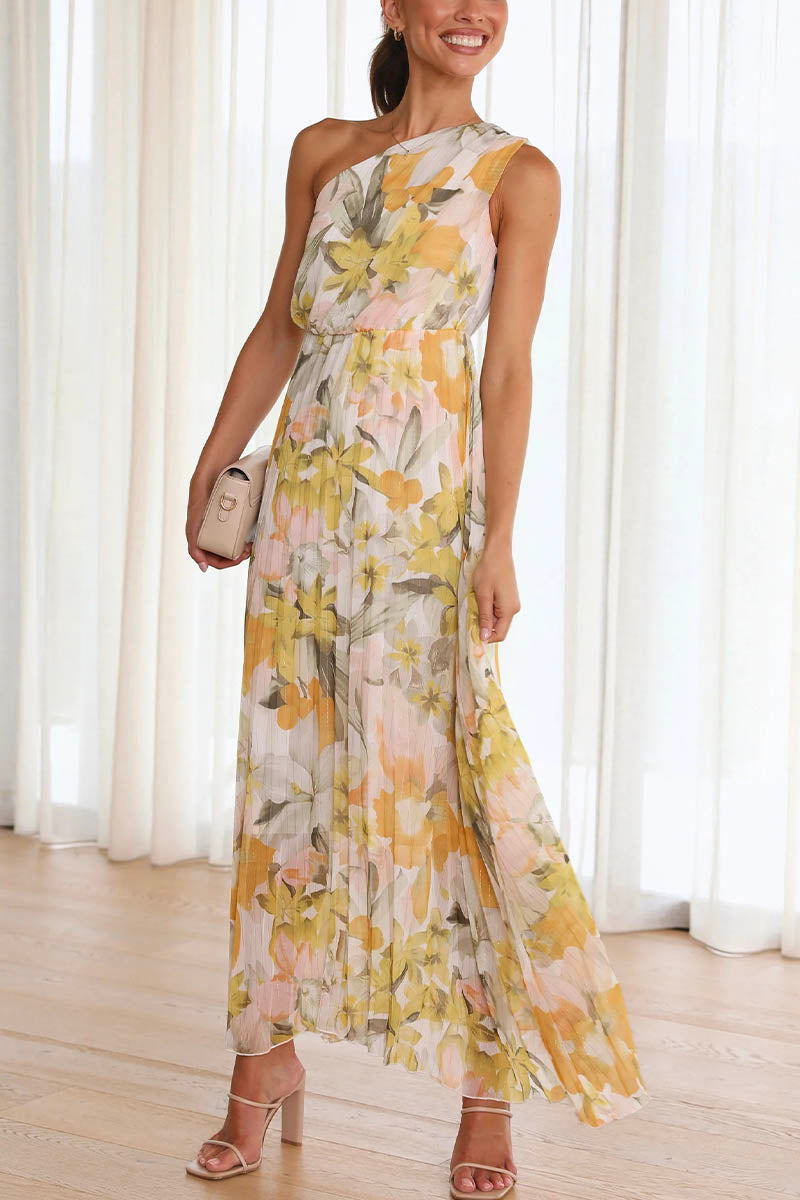 Dunja - Schulterfreies Maxikleid Mit Blumenmuster Für Damen 2