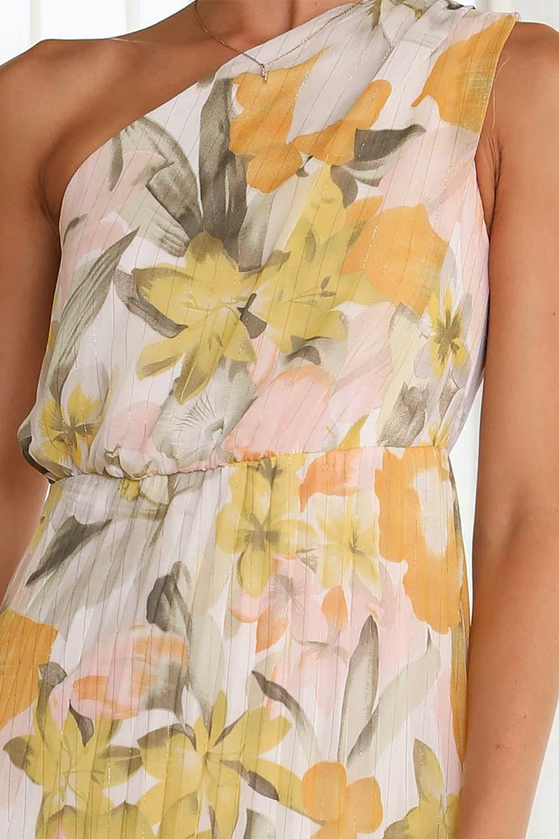 Dunja - Schulterfreies Maxikleid Mit Blumenmuster Für Damen 7