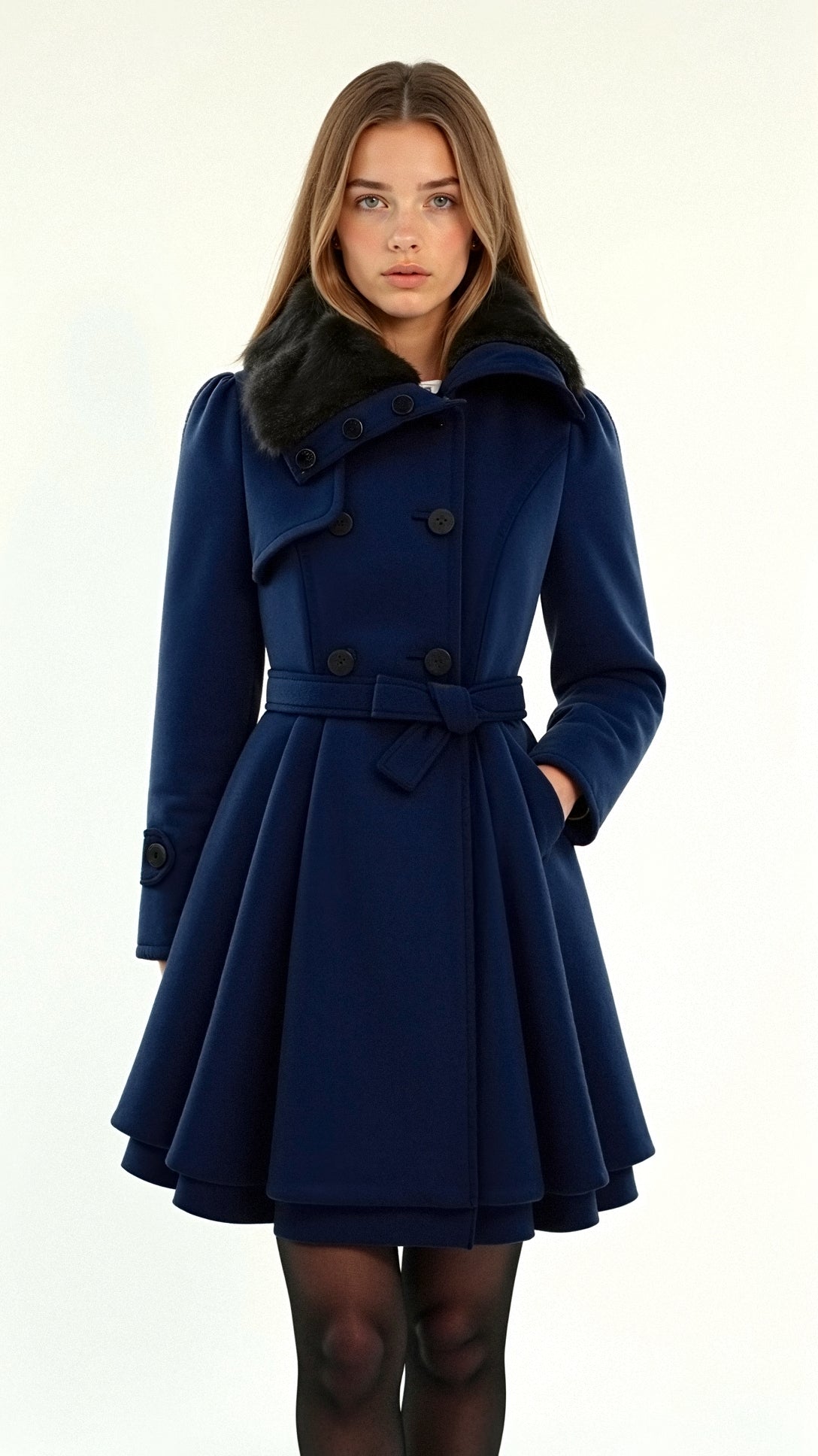 Raina - Damen Winter Mantel Kunstfell Warm