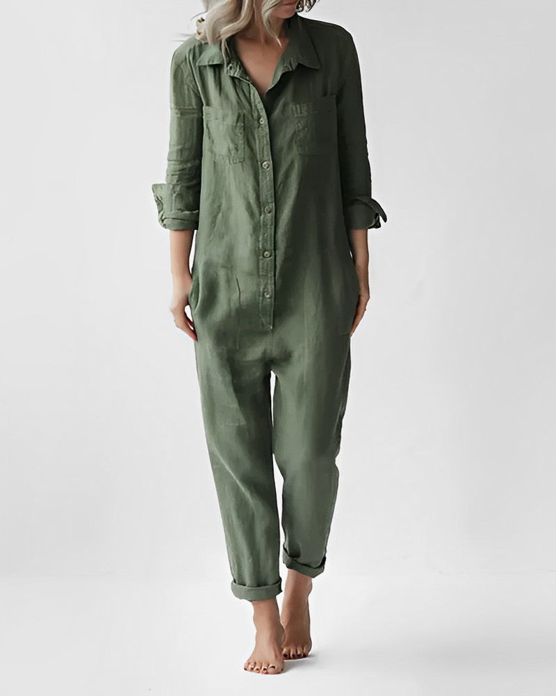 Elena - Stylischer grüner Jumpsuit