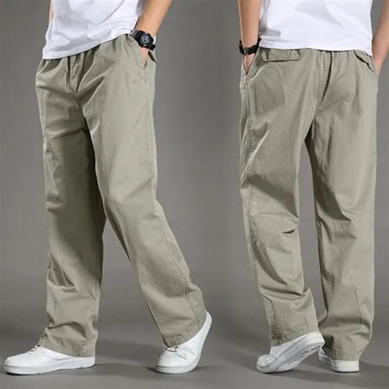 Elias - Herren Sommerhosen mit geradem Schnitt und Taschen Beige