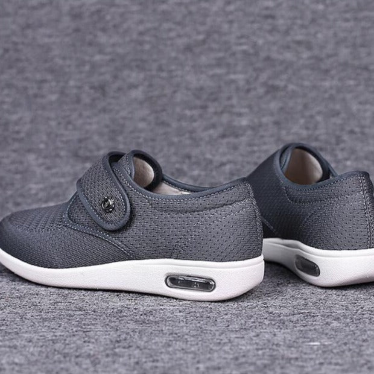 Elissa – Damen Slip-On Sommerschuhe mit Riemen Grau