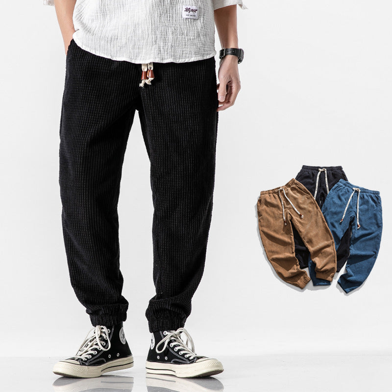 Elmedin – Herren Cordhose im Jogger-Stil mit Komfort Schwarz