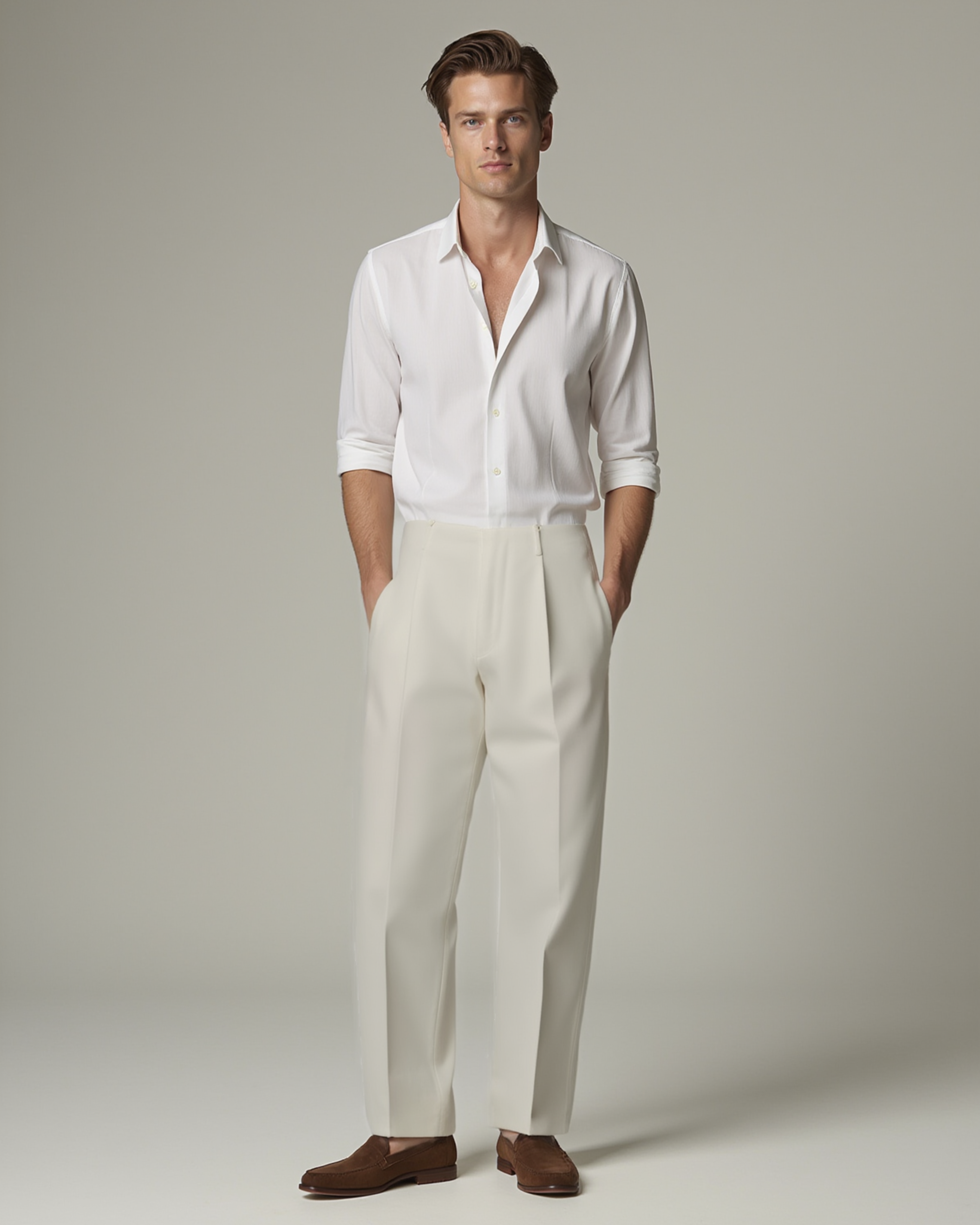 Emil – Faltenhose Herren Elegant Modern Bequem Stoffhose 2