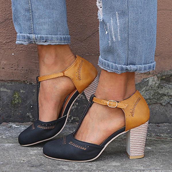 Enya - Schöne Plateu-Schuhe mit hohem Absatz für Damen Schwarz