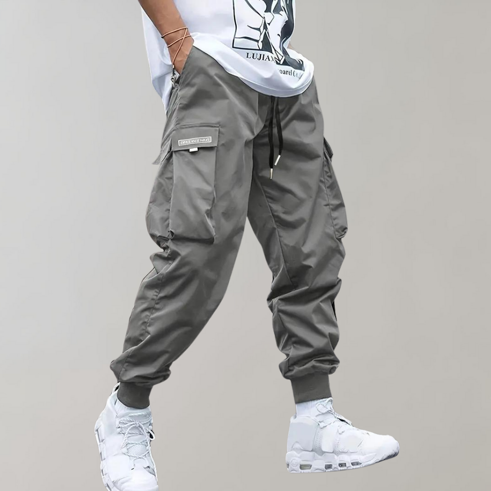 Eren – Herren Cargo Jogginghose mit Taschenkomfort Grau