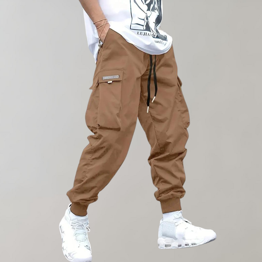 Eren – Herren Cargo Jogginghose mit Taschenkomfort Khaki