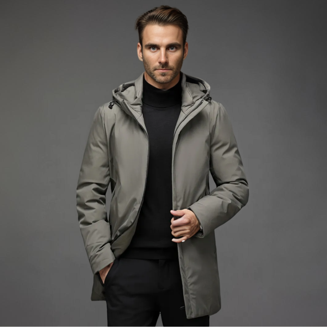 Erik - Winterparka Mantel Warm Wasserdicht Modern Khaki 