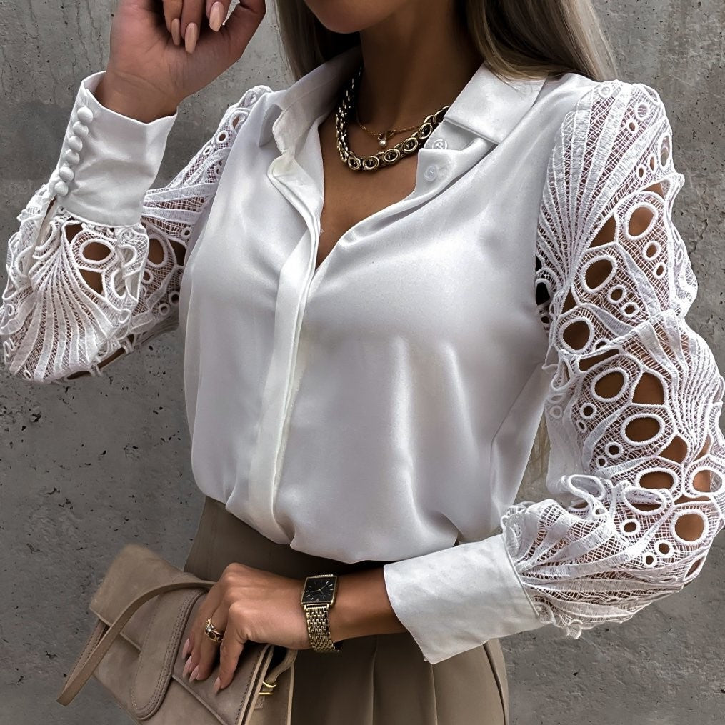 Erna - Stylische Freizeitbluse für Damen WeiB