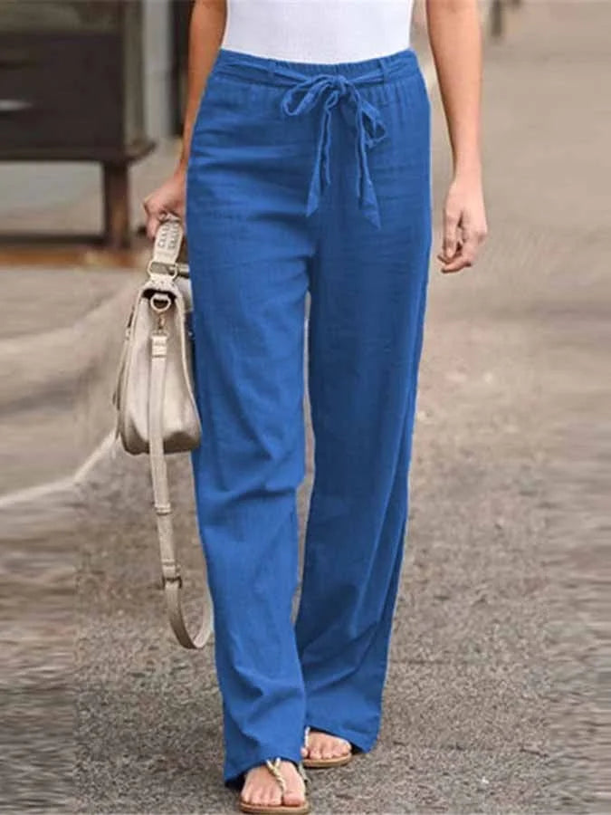 Esther - Sommerliche Leinenhosen für Damen Blau